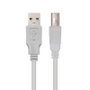 Nanocable Cable USB 2.0 para Impresora, Tipo A a B, 1 m, Beige